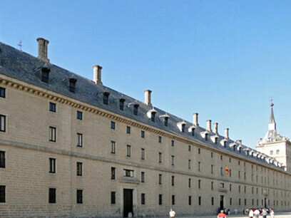 Fachada norte del Monasterio de El Escorial, San Lorenzo de El Escorial, España