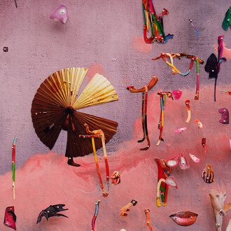 Elliott Hundley, Umbrella (detail), 2026. Courtesy of Regen Projects