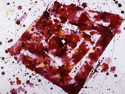 Sam Francis - Untitled 1975 - acrilico su carta - 58 x 73 cm. Courtesy Galleria Open Art, Prato