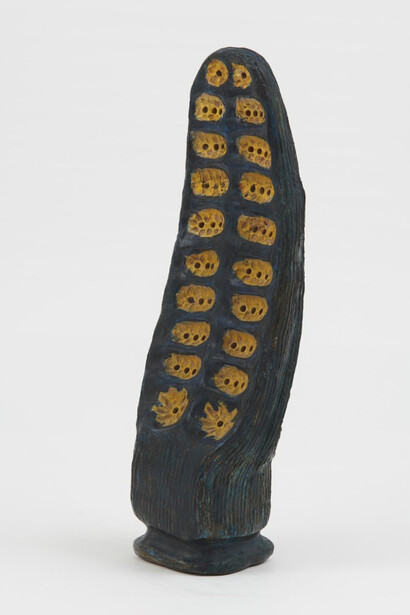 Techla Tofano, Lengua Totem (Totem Tongue), 1966, Glazed ceramic, 12 1/2 x 4 x 3 in (31.8 x 10.2 x 7.6 cm). Courtesy of James Cohan Gallery