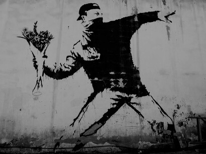 Love Is In The Air, 2003 by Banksy