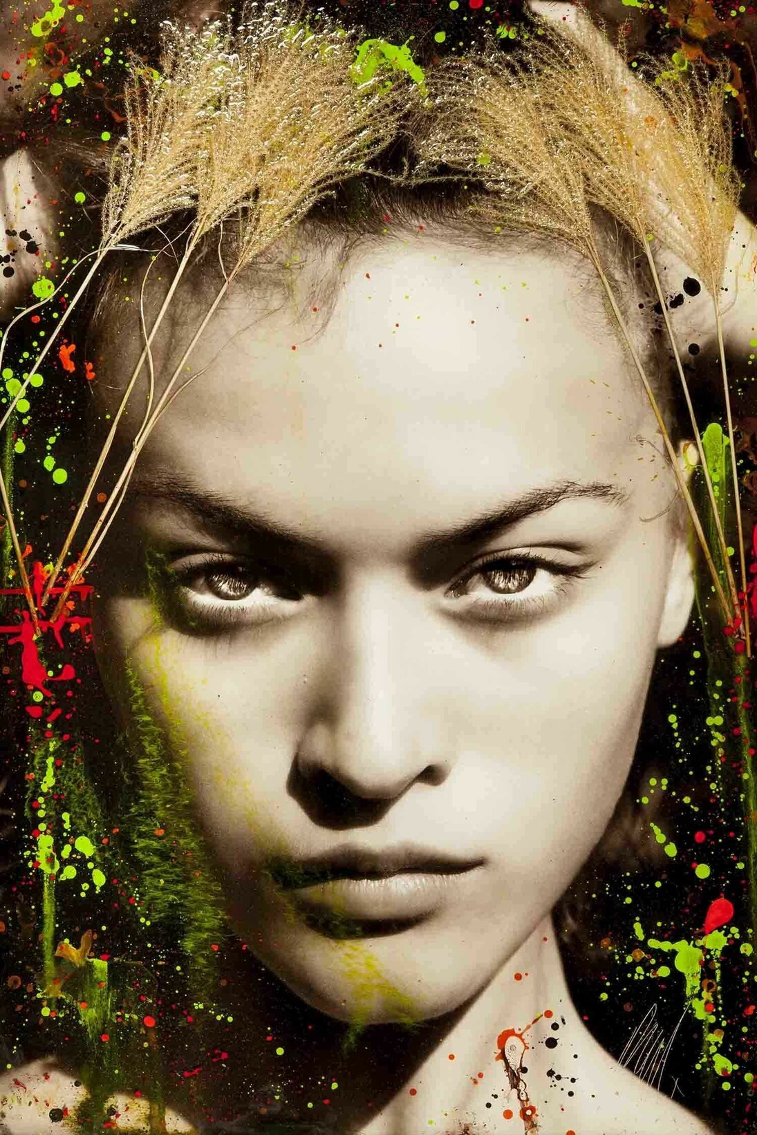Raphael Mazzucco, Simone 1, Archival print, mixed media, encased in resin