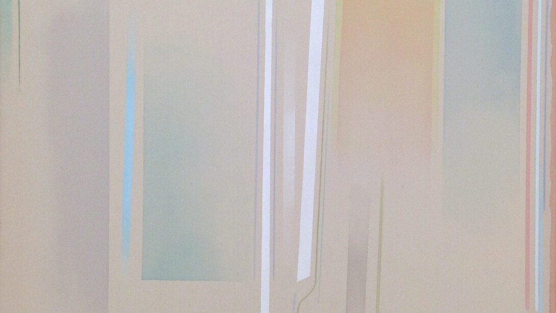 Riccardo Guarneri, Il giallo si fonde nell'arancio, 2014, 95 x 120 cm