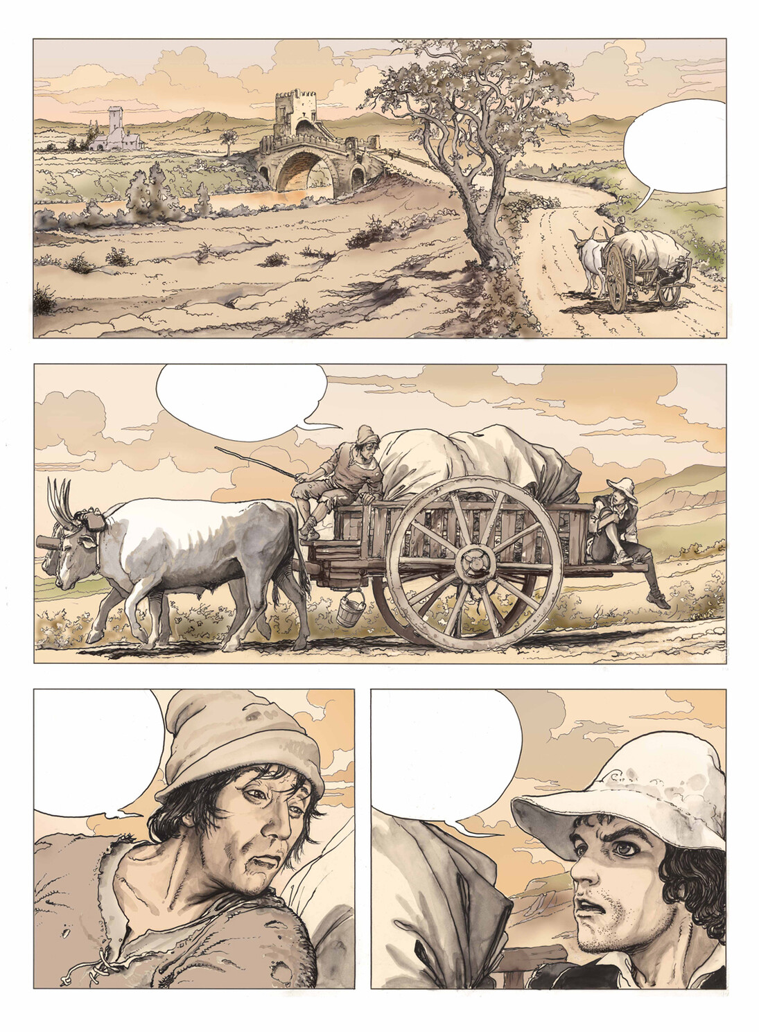 Milo Manara. Caravaggio, Volume Uno, pagina 02, opera rappresentativa per la sezione Caravaggio - Credits Milo Manara 2017