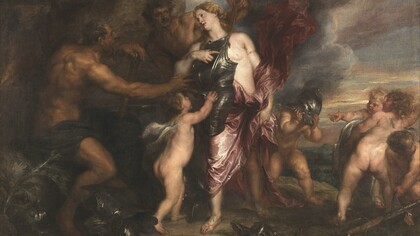 "Teti riceve la nuova armatura per Achille nella fucina di Efesto", 1630-32, Anthony van Dyck. Sanssouci Bildergalerie, Potsdam, Germania