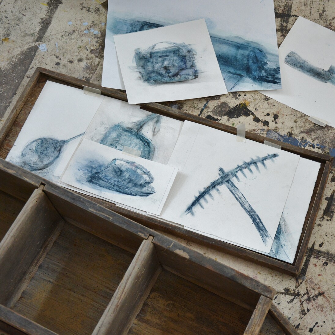 Giovanni Bonaldi, Affetti, 23 x 23 x 3 cm, tecnica mista, 2015