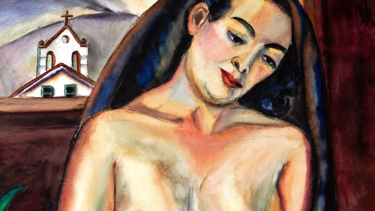 Débora Arango, La mística, 1940, Acuarela sobre papel, 137 x 104 cm. Colección Museo de Arte Moderno de Medellín (MAMM). Courtesy of The National Museum of Colombia