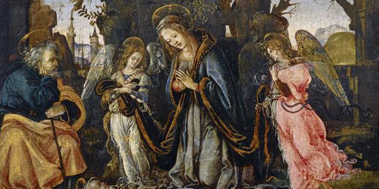 Filippino Lippi, The Nativity with Two Angels