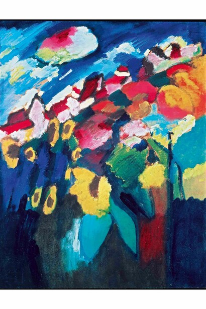 Wassily Kandinsky, Murnau The Garden II, 1910, Oil on cardboard, 67 x 51 cm, Merzbacher Kunststiftung, Photo © Merzbacher Kunststiftung