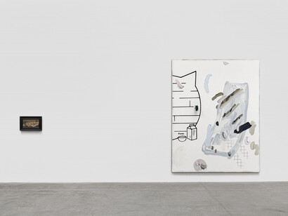 Various artists, Cats and apples, exhibition view. Courtesy of Matthew Marks Gallery