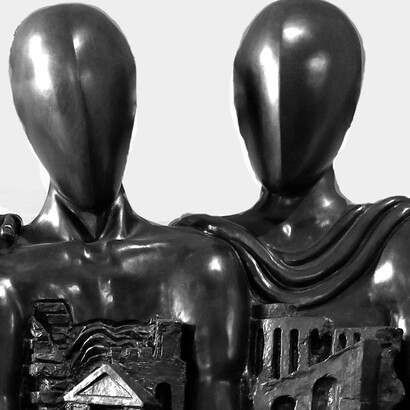 Giorgio De Chirico, Gli archeologi, 1968, particolare