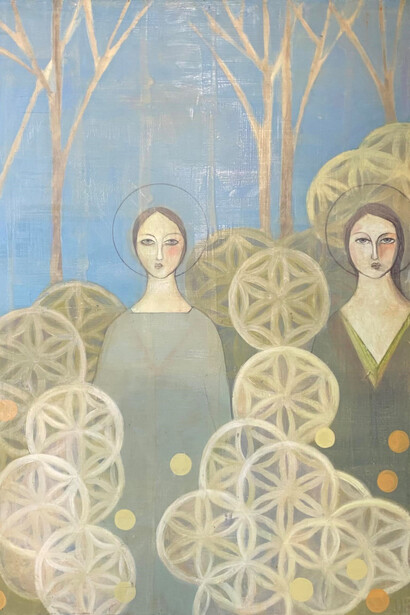 Jeni Stallings, Harmony, Oil and wax on canvas, 40x30 inches