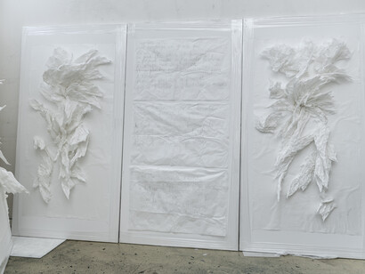 Le Lien des mondes, Exhibition view. Courtesy of Magazzino Gallery