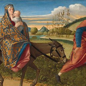 Vittore Carpaccio, Der heilige Georg und der Drache sowie vier Szenen des Martyriums des heiligen Georg, 1516. Courtesy of Staatsgalerie Stuttgart