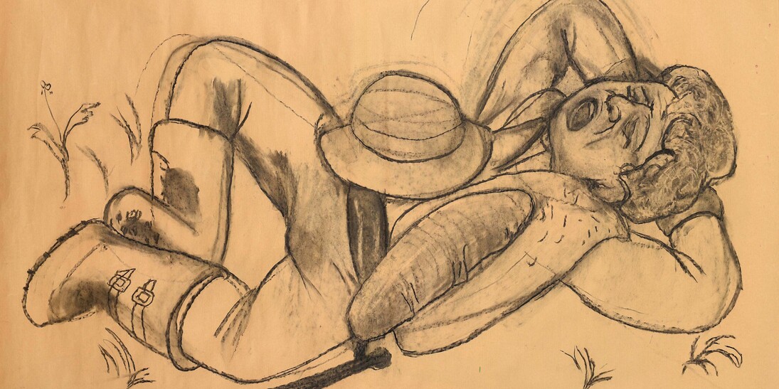 Lorenzo Scotto di Luzio, Benino, cm 100 x 150, carboncino su carta, 2017, courtesy the artist and T293, Roma