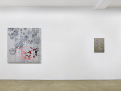 Vue d'installation, Greene Naftali Gallery at Galerie Chantal Crousel: Arrangement in Gray Galerie
Chantal Crousel, Paris, France (22/10 — 14/01/2021). Courtoisie de Greene Naftali Gallery, New York and Galerie
Chantal Crousel, Paris. Photo: Martin Argyroglo.