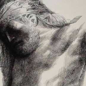 Emilio Greco (1913-1995), Christ Crucified, undated, Ink on paper; 70 x 50 cm, Private collection