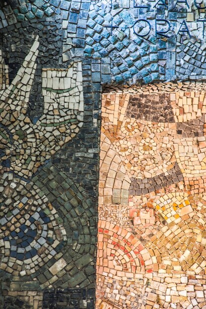 Gandía, Valencia. Mosaico de la Iglesia de San Nicolás del Grao. Foto: Avelino Martínez