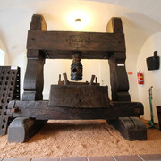 Exposition of Historic Wine Presses and Wine-Making Tools. Courtesy of National Museum of Agriculture