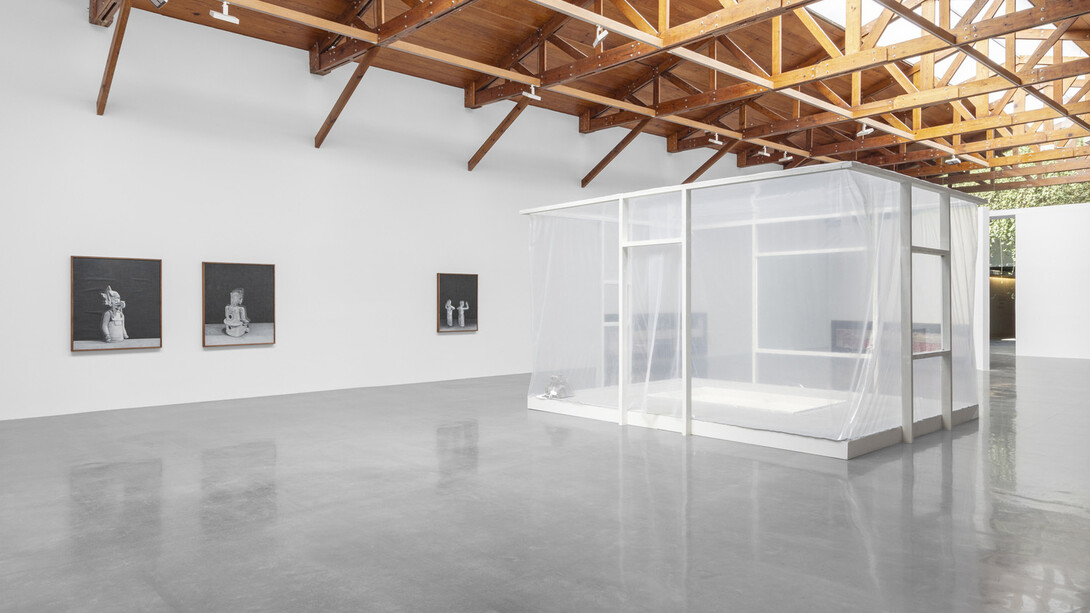 Gala Porras-Kim, Future spaces replicate earlier spaces, exhibition view. Courtesy of kurimanzutto