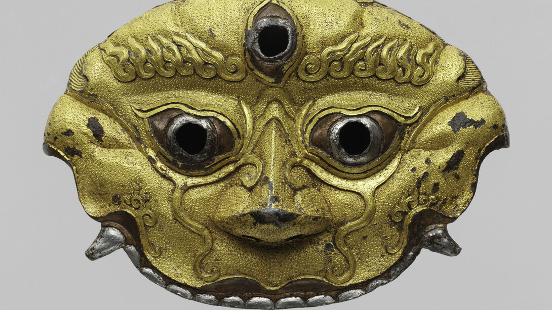 Sword guard, Tibetan or Chinese, 14th-15th century, Iron, gold, silver, copper, Gift of the Kronos Foundation, 2014