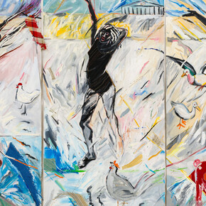 Emma Amos, Dancing in the streets (detail), 1985. Courtesy of Alison Jacques Gallery