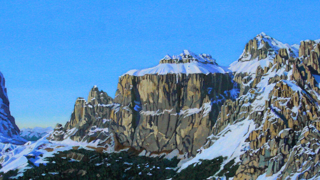Temple-Green Valley, oil on linen, 16x45.