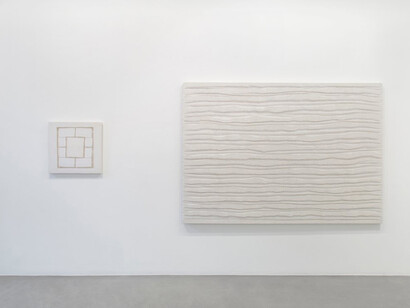 Jean Degottex et Sidival Fila, A minima, vue de l'exposition. Avec l'aimable autorisation de la Galerie Kamel Mennour