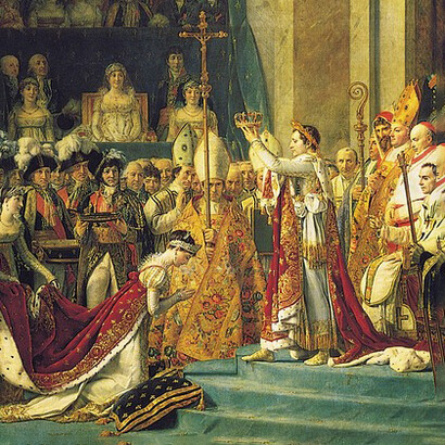Jacques-Louis David, "L'incoronazione di Napoleone", (1805), particolare