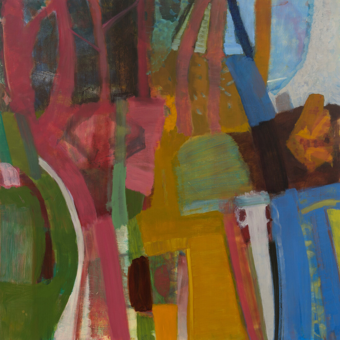 Julian Hatton, Scrim, 2015, oil on canvas, 60 x 60 inches