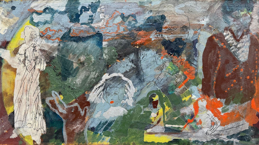 Per Kirkeby, Elisabeth på orinoco-floden (detail), 1967. Courtesy of Galleri Bo Bjerggaard