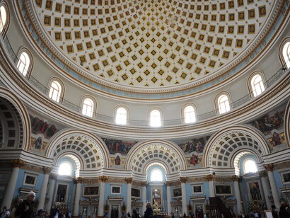 Malta. Cúpula de la iglesia de Mosta