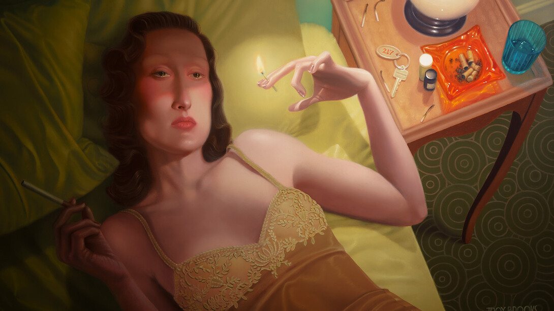 Troy Brooks, Corner room at the sparrow. Courtesy of Corey Helford Gallery (CHG) 