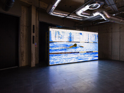 Installation of Best Effort Network by Olia Lialina at arebyte Gallery. Image: Max Colson