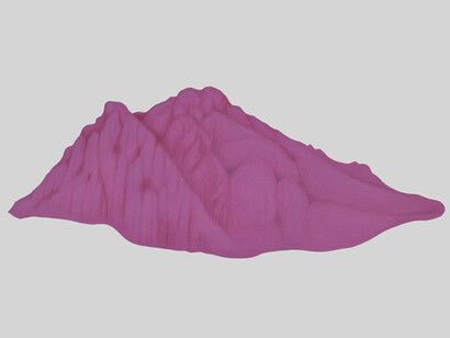 Rosalia Banet, Montaña tóxica 017, acrílico y lápices de colores sobre papel, 50x70cm, 2014