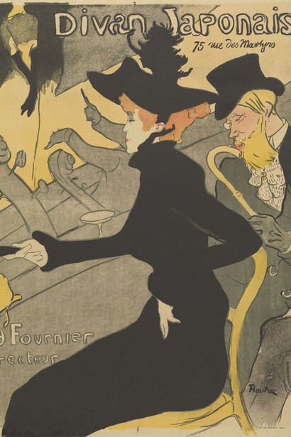 Henri de Toulouse-Lautrec (French, 1864–1901). Divan Japonais. 1893. Lithograph, sheet: 31 15/16 x 24 1/2 in. (81.2 x 62.2 cm) The Museum of Modern Art, New York. Abby Aldrich Rockefeller Fund, 1949 