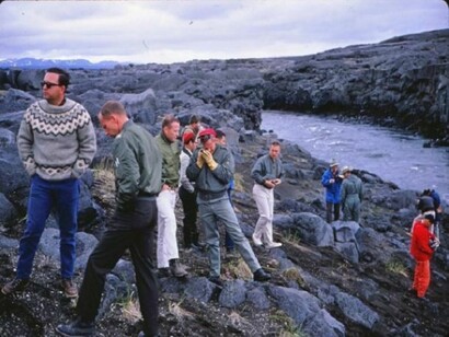 The astronauts, getting use to the moon conditions