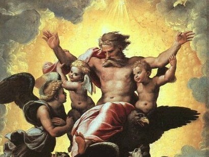 Raffaello, Visione di Ezechiele, particolare