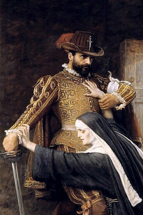 "Piedad: Día de San Bartolomeo, 1572", óleo sobre lienzo, John Everett Millais, 1886