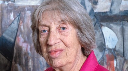 "Lee Krasner, artista", fotografía, Bernard Gotfryd, 1983