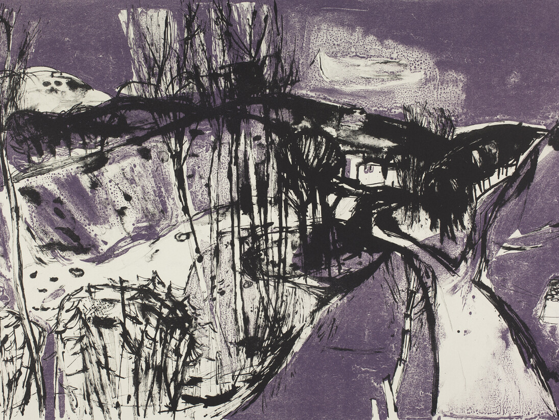 Elizabeth Blackadder, Tuscan Landscape, Towner, Collection Store, PC 2 Drawer 6
