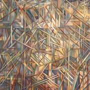 Nancy Newman Rice, Summer,
oil on canvas on panel,
20" x 20",
2023. Courtesy of the artist and Duane Reed Gallery