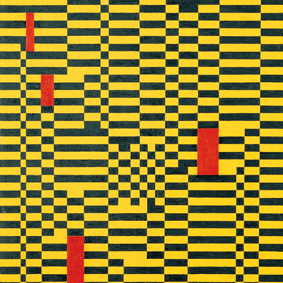 Mario Nigro, Senza titolo, 1950, Olio su tela, 147x110 cm. Courtesy A arte Invernizzi, Milano