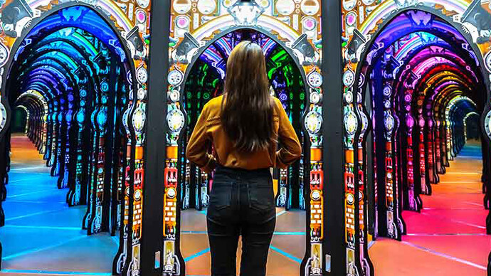 Professor Crackitts Light Fantastic Mirror Maze. Courtesy of Science Centre