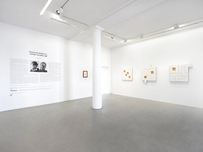 Sophie Taeuber-Arp and François Morellet, Au hasard, exhibition view. Courtesy of Kamel Mennour Gallery
