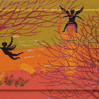 Stephen Chambers, Two Black Angels (after Blake), 2007 © the artist, Courtesy Huxley-Parlour Gallery