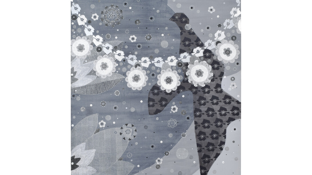 Glenn Goldberg, After a Rain, 2015, Acrylic, gesso, ink, and pencil on canvas. 84” x 63”