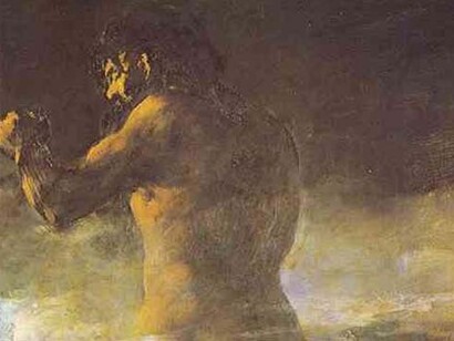Sección de «El Coloso», obra cuya atribución a Goya se cuestiona actualmente