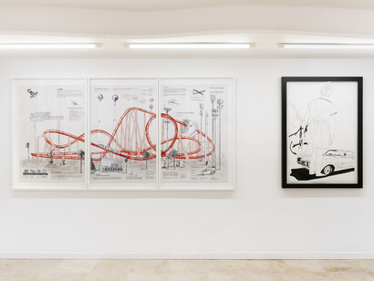 Joaquín Díez-Cascón, 2005-2025. Joaquín Díez-Cascón & ADN Galeria, vista de exhibición. Cortesía de ADN Galeria. Foto por Roberto Ruiz