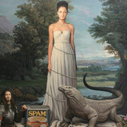 Alan Macdonald, Spam Dragon, 2013. Oil on linen, h. 190 x w. 214 cm, © Alan Macdonald